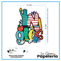 STICKERS PORTADAS MATERIAS CUADERNOS
