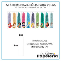 STICKERS PARA VELAS X 1O UNIDADES