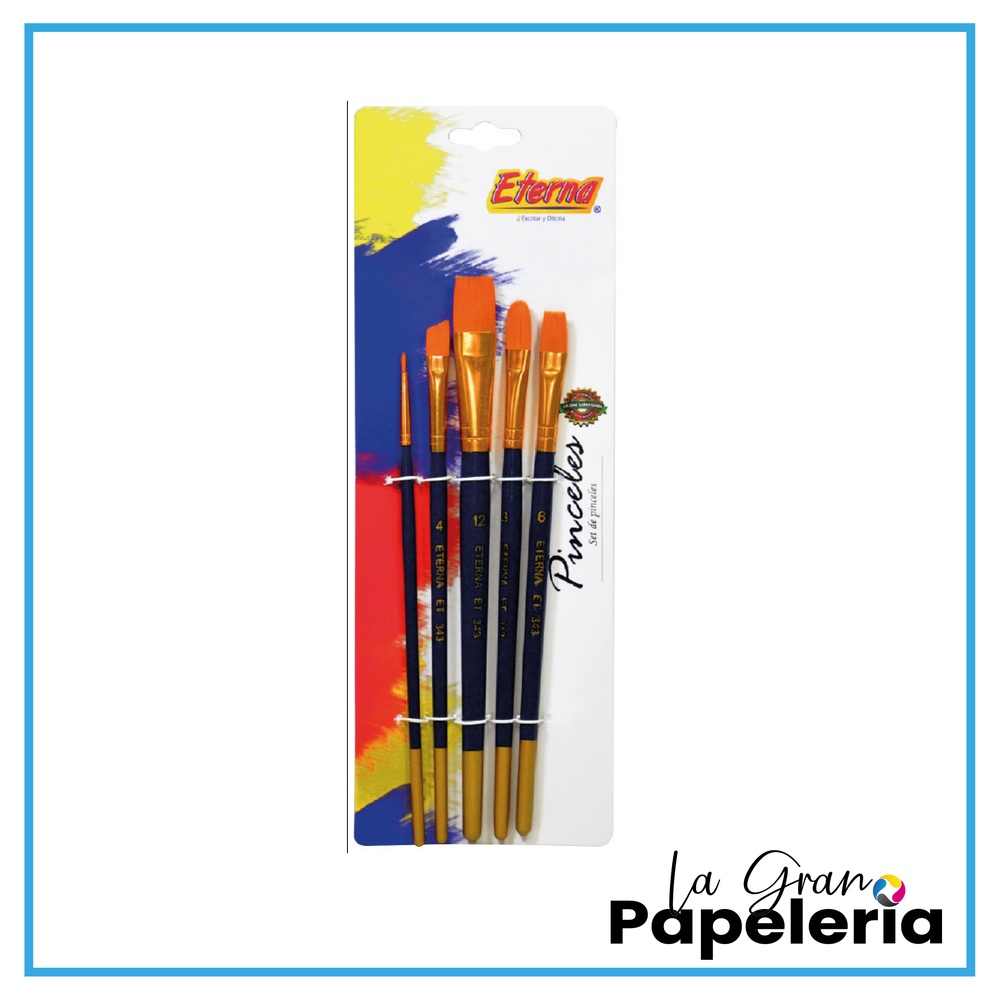 SET PINCELES ETERNA X 5 UNIDADES