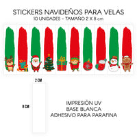 STICKERS PARA VELAS X 1O UNIDADES
