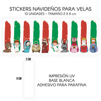 STICKERS PARA VELAS X 1O UNIDADES
