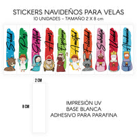 STICKERS PARA VELAS X 1O UNIDADES
