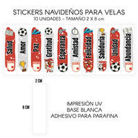 STICKERS PARA VELAS X 1O UNIDADES
