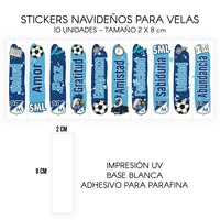 STICKERS PARA VELAS X 1O UNIDADES
