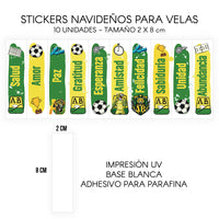 STICKERS PARA VELAS X 1O UNIDADES
