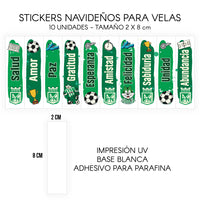 STICKERS PARA VELAS X 1O UNIDADES
