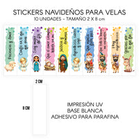 STICKERS PARA VELAS X 1O UNIDADES
