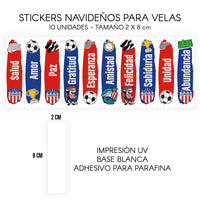 STICKERS PARA VELAS X 1O UNIDADES
