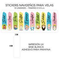 STICKERS PARA VELAS X 1O UNIDADES
