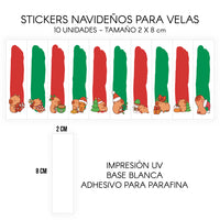 STICKERS PARA VELAS X 1O UNIDADES

