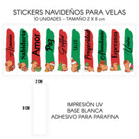 STICKERS PARA VELAS X 1O UNIDADES
