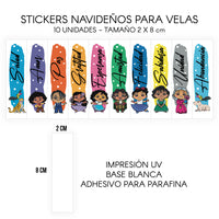 STICKERS PARA VELAS X 1O UNIDADES
