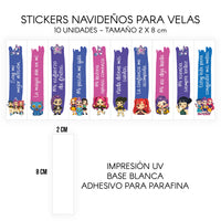 STICKERS PARA VELAS X 1O UNIDADES

