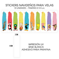 STICKERS PARA VELAS X 1O UNIDADES
