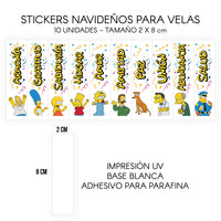STICKERS PARA VELAS X 1O UNIDADES
