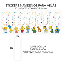 STICKERS PARA VELAS X 1O UNIDADES
