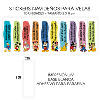 STICKERS PARA VELAS X 1O UNIDADES

