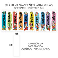 STICKERS PARA VELAS X 1O UNIDADES

