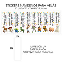 STICKERS PARA VELAS X 1O UNIDADES
