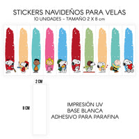 STICKERS PARA VELAS X 1O UNIDADES
