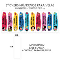 STICKERS PARA VELAS X 1O UNIDADES
