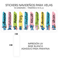 STICKERS PARA VELAS X 1O UNIDADES

