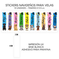 STICKERS PARA VELAS X 1O UNIDADES
