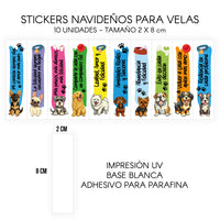 STICKERS PARA VELAS X 1O UNIDADES
