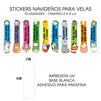 STICKERS PARA VELAS X 1O UNIDADES

