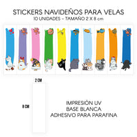STICKERS PARA VELAS X 1O UNIDADES
