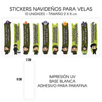 STICKERS PARA VELAS X 1O UNIDADES
