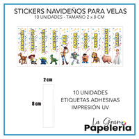 STICKERS PARA VELAS X 1O UNIDADES