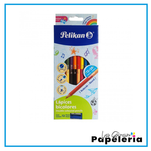 COLORES PELIKAN X 12 DOBLE PUNTA